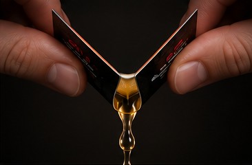 Snapping a GONR sachet — the ecobiotic formula pouring out
